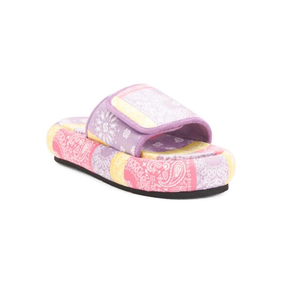 NWT Arizona Love Bandana Print Platform Slide Sandals Multi Women's Size EU 37 - Picture 1 of 7